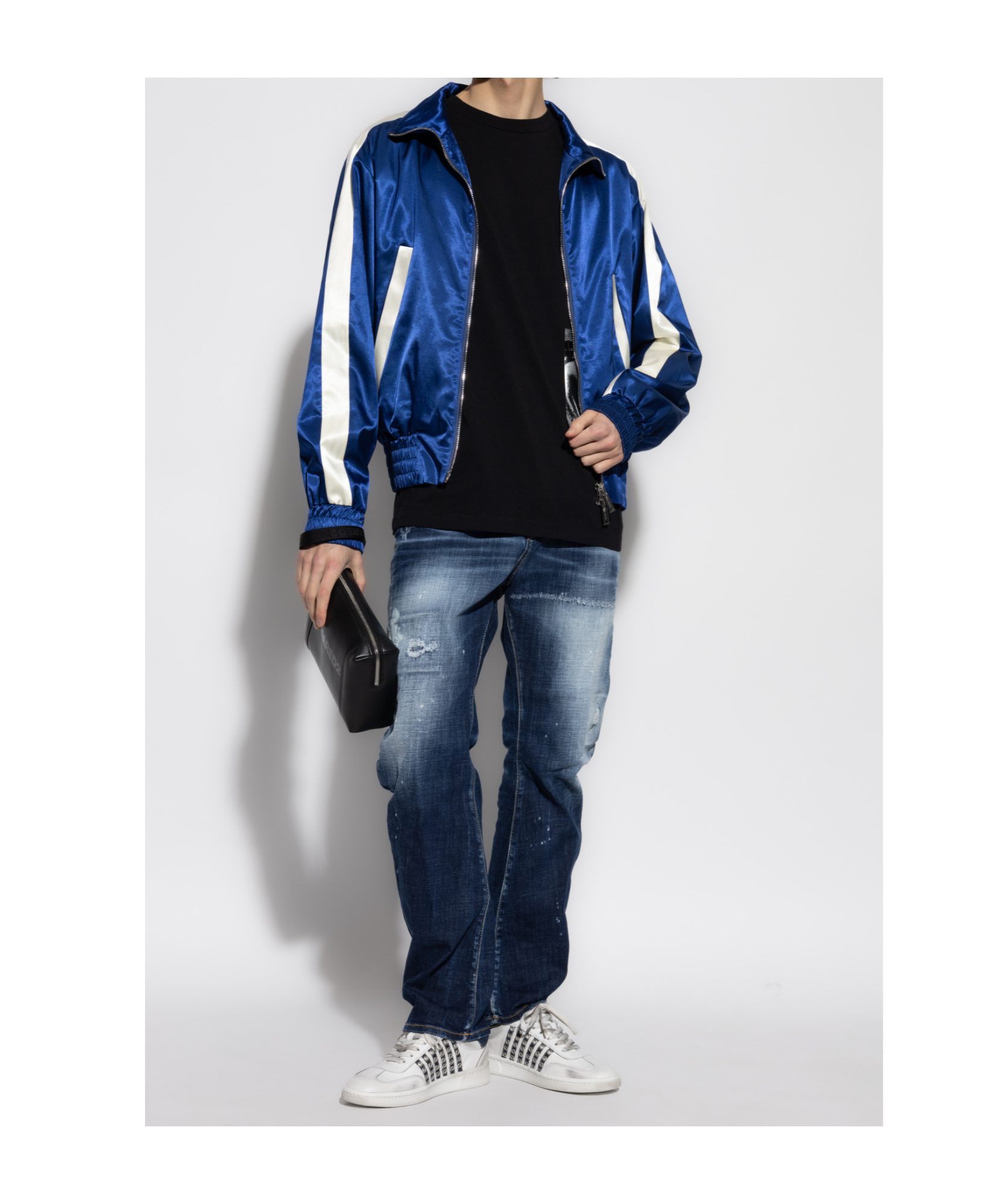 Dsquared2 Logo Appliqué Track Jacket In Blue