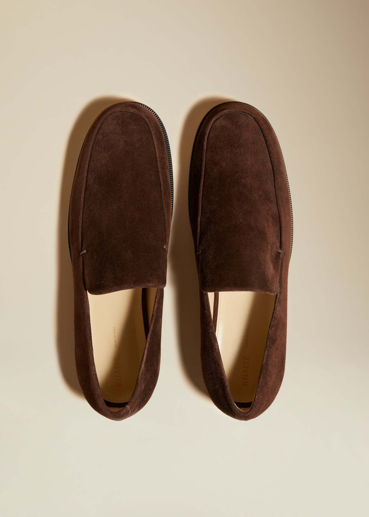 Khaite Alessio Suede Loafers In Brown