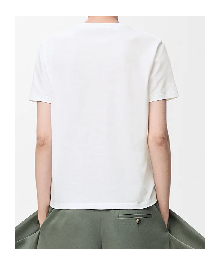Loewe Womens White Floral Anagram-embroidery Relaxed-fit Cotton-jersey T-shirt In White