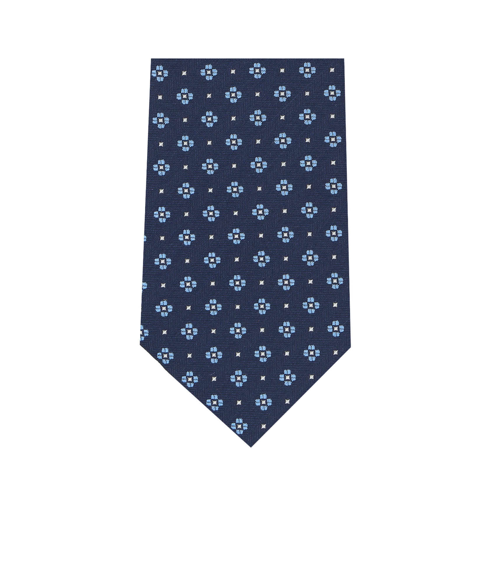Zegna Floral Pattern Tie In Blue