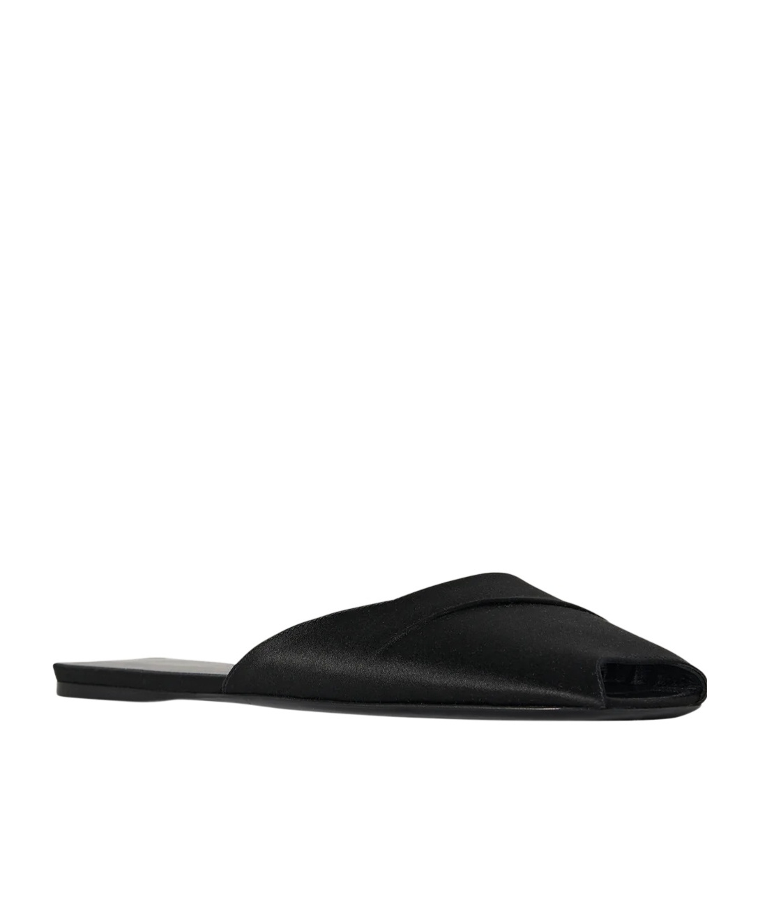 Shop The Row Milla Square Toe Flat Slippers In Black