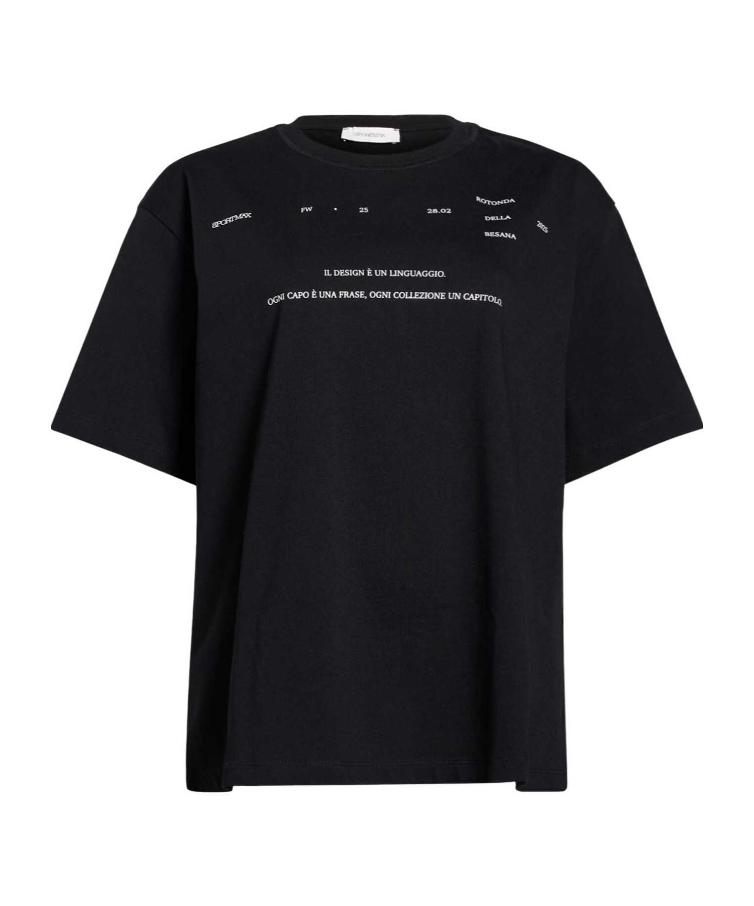 Sportmax Printed T-shirt In Black