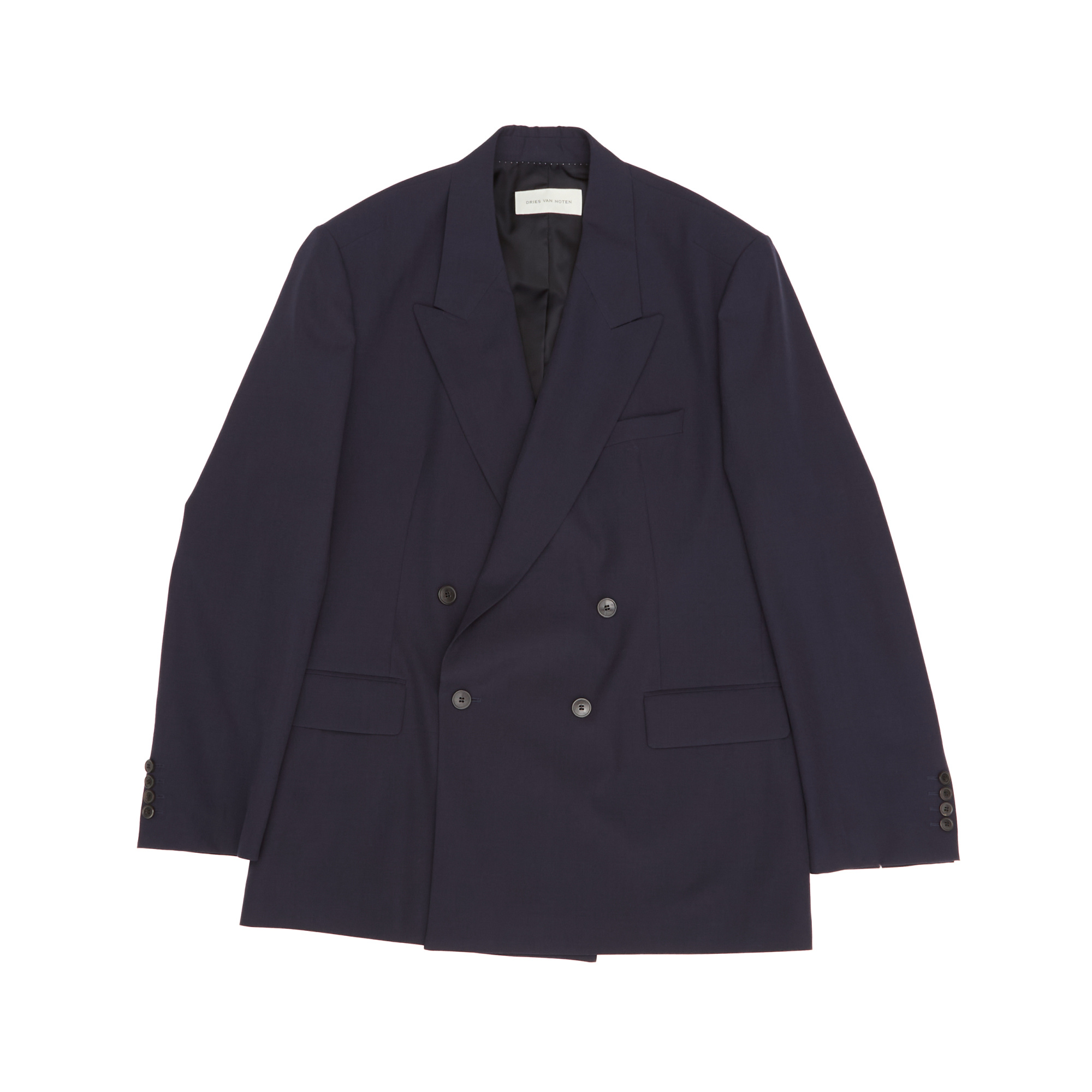 Dries Van Noten Long-sleeved Suit Jacket In Blue