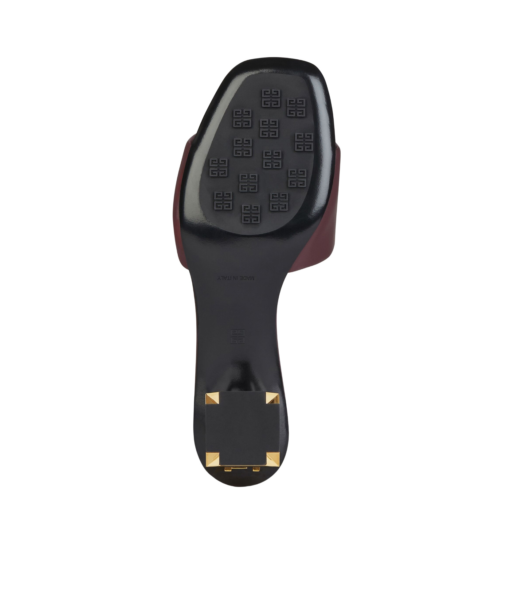 Givenchy Calfskin G Cube-heel Mule Sandals In Red