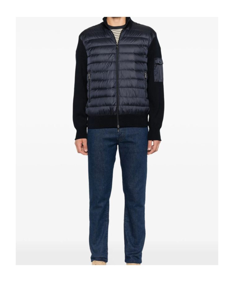 Paul & Shark Wool Sleeve Quilted Jacket Clothing In Blue