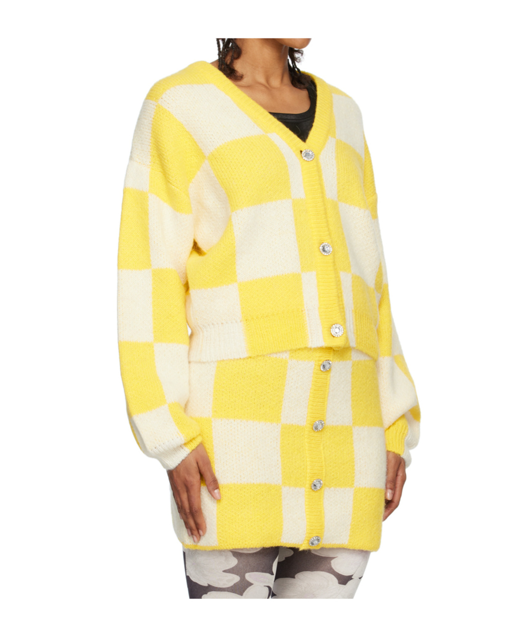 Stine Goya Amara Adonis Knit Cardigan In Yellow