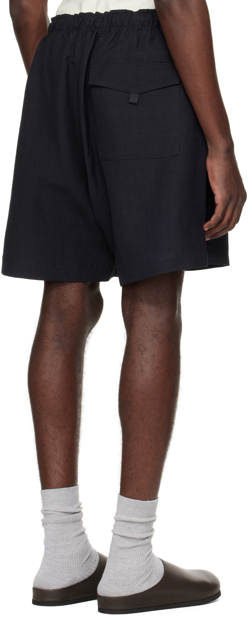 Studio Nicholson Navy Starboard Shorts In Blue