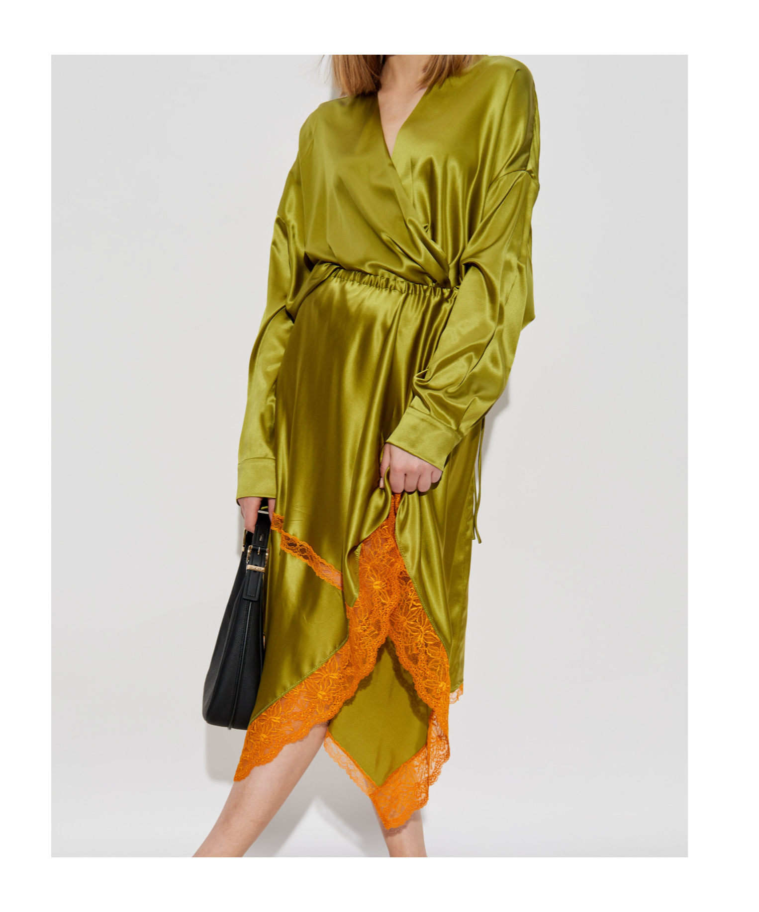 Dries Van Noten Camiel Draped Blouse Shirts Green In Green