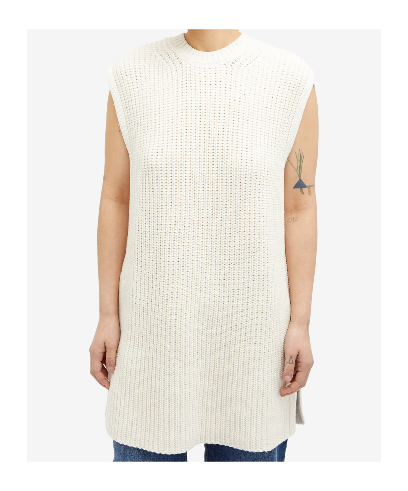 Anine Bing Sleeveless Sweater In White