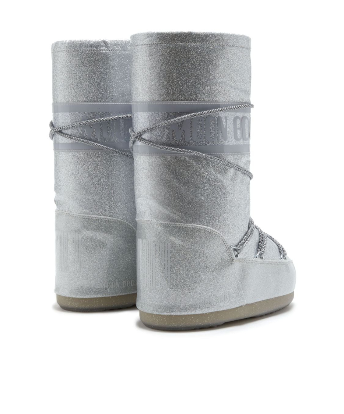 Moon Boot Woman Boot Grey Size 8-9.5 Textile Fibers In Gray