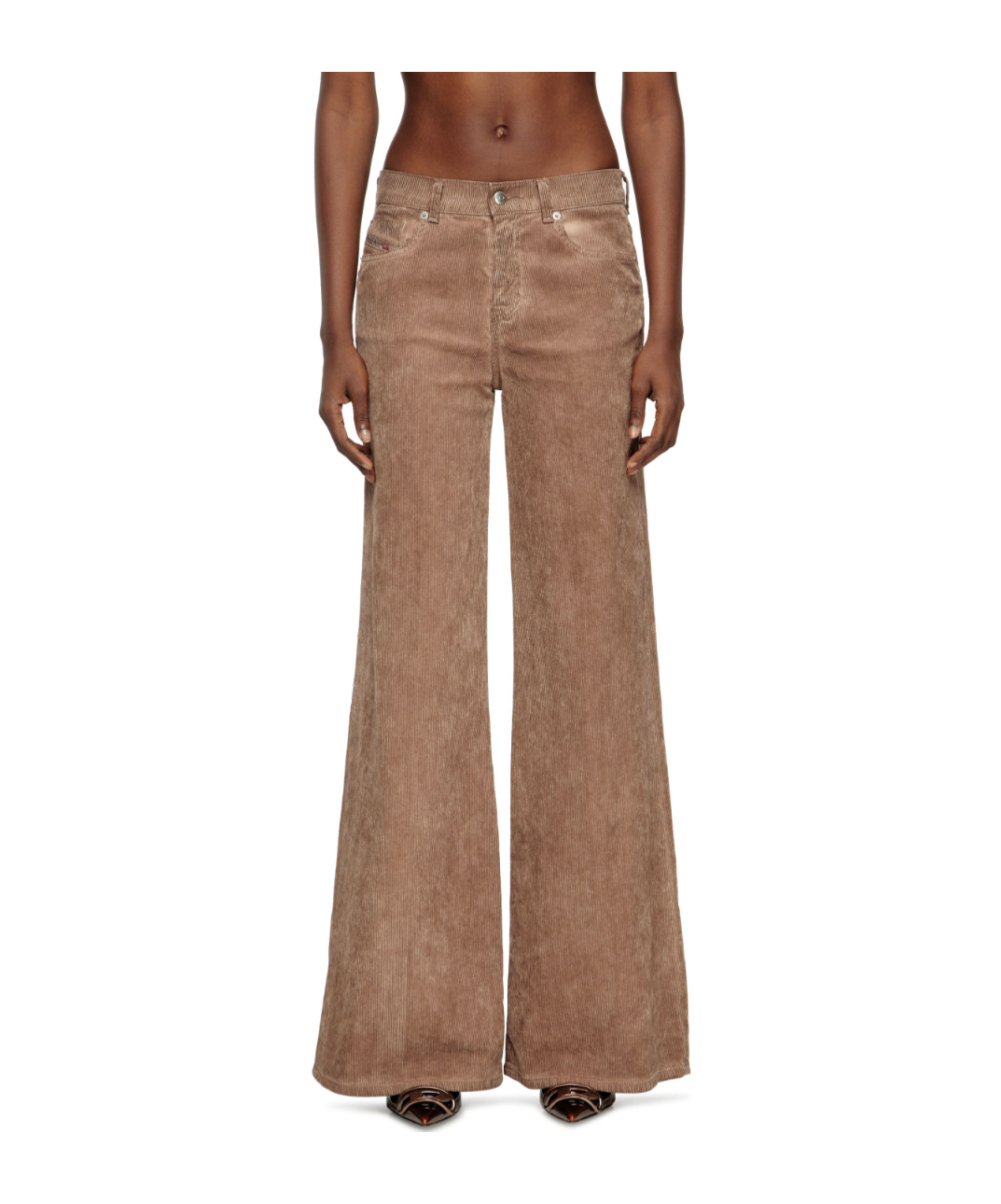 Diesel 1978 D-akemi Flared Jeans In Brown