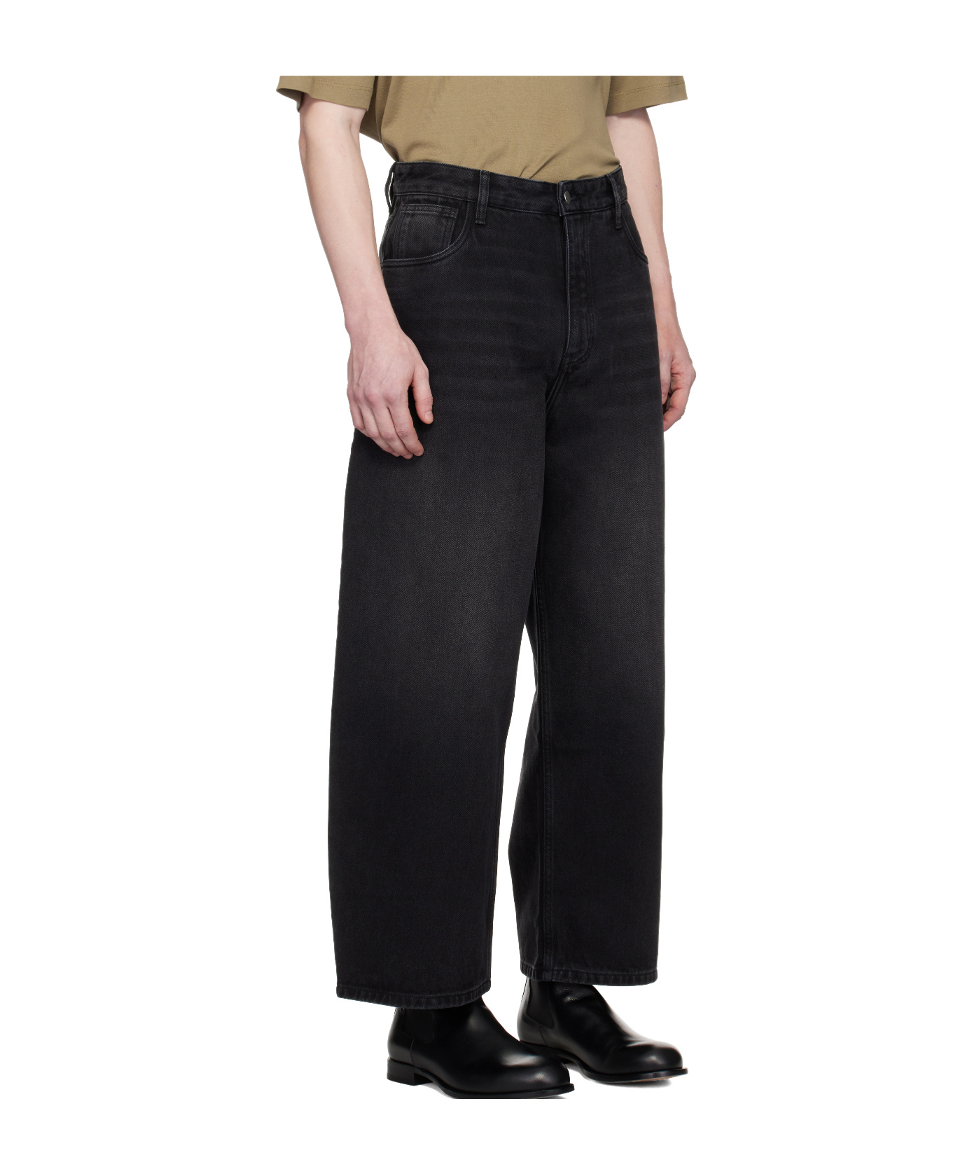 Studio Nicholson Belt-loop Jeans In Black