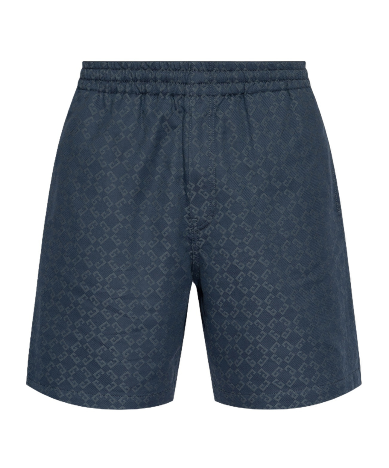 Givenchy Monogram 72 Jacquard Denim Bermuda Shorts In Blue