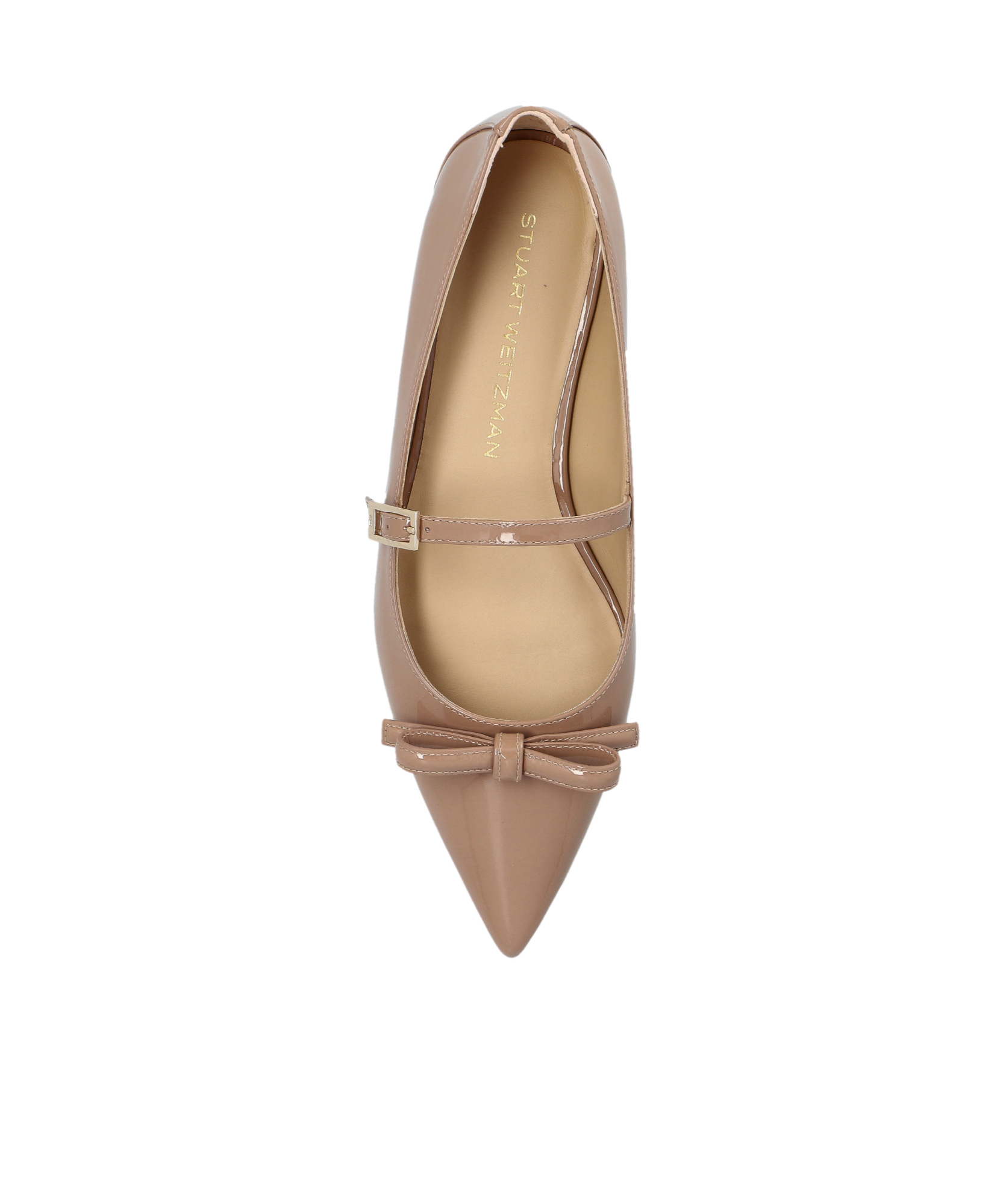 Stuart Weitzman Pointed Ballet Shoes In Brown