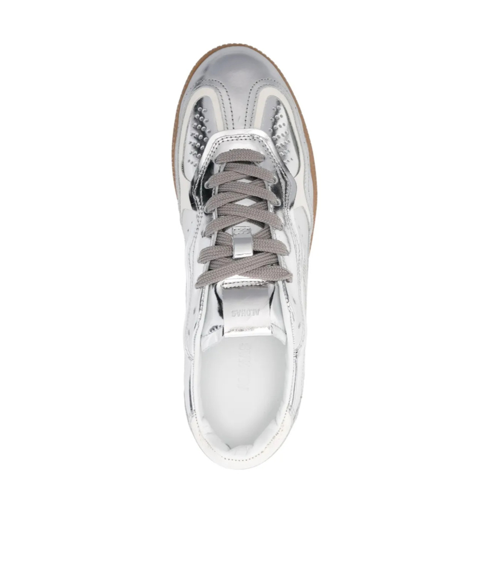 Shop Alohas Rife Sneakers In Silver/cream