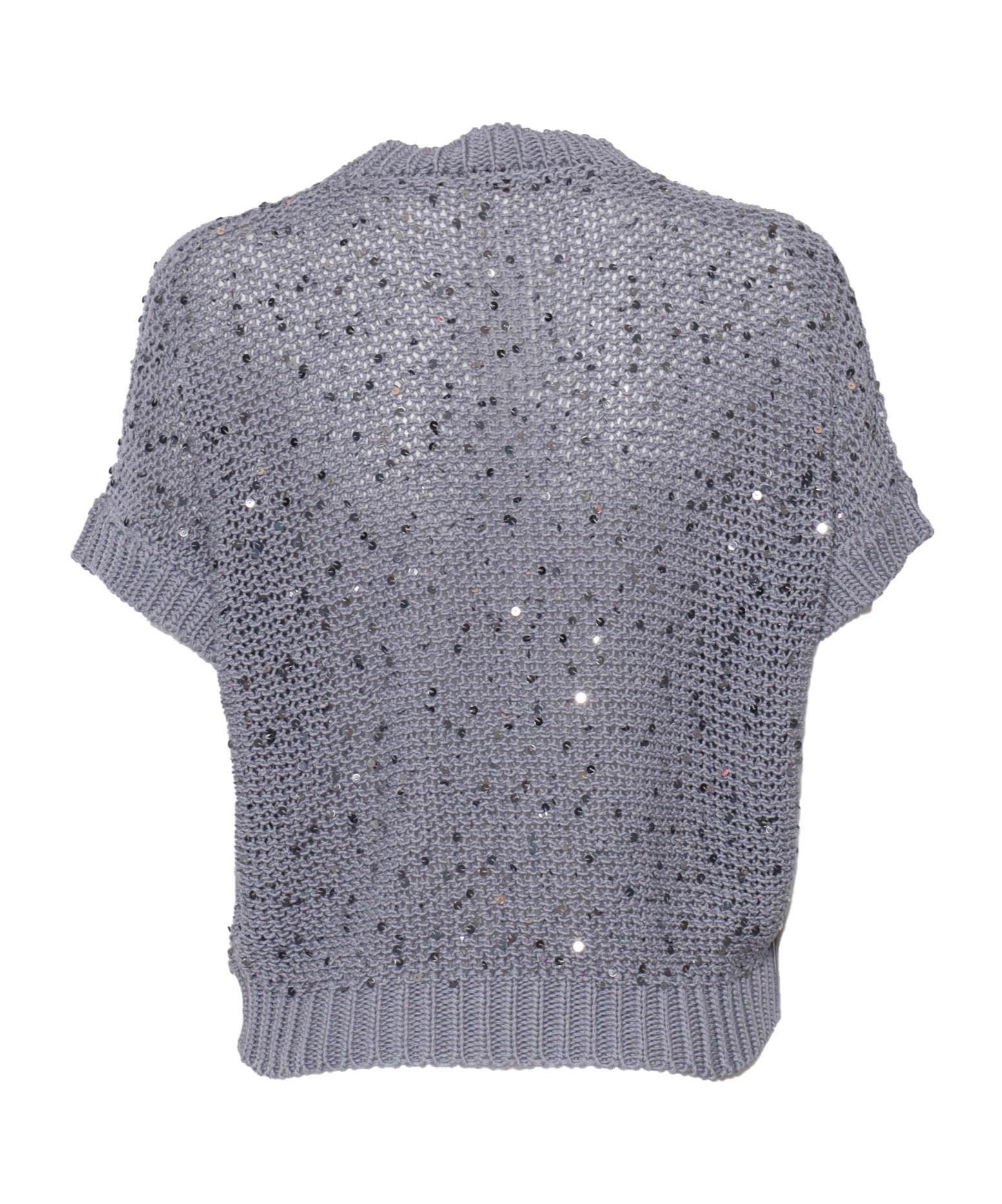 Shop Peserico Sequin-embellished Cotton Top