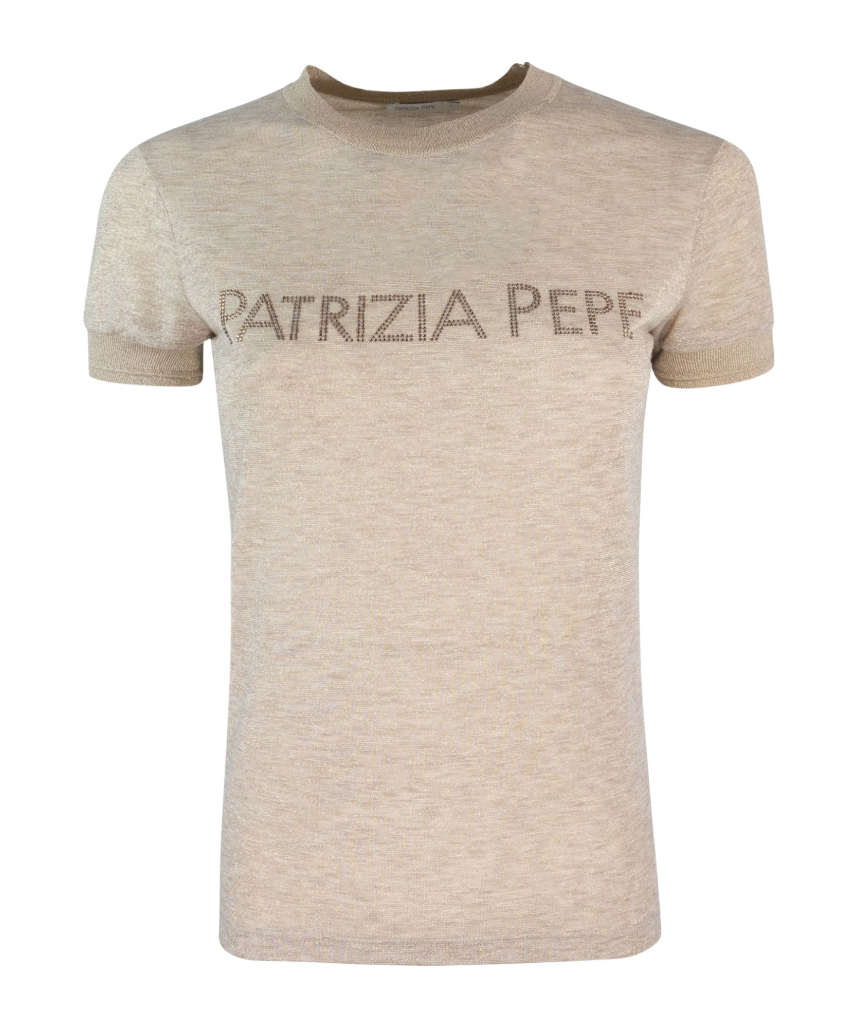 Patrizia Pepe T-shirt In Maglia Essential Beige In Nude