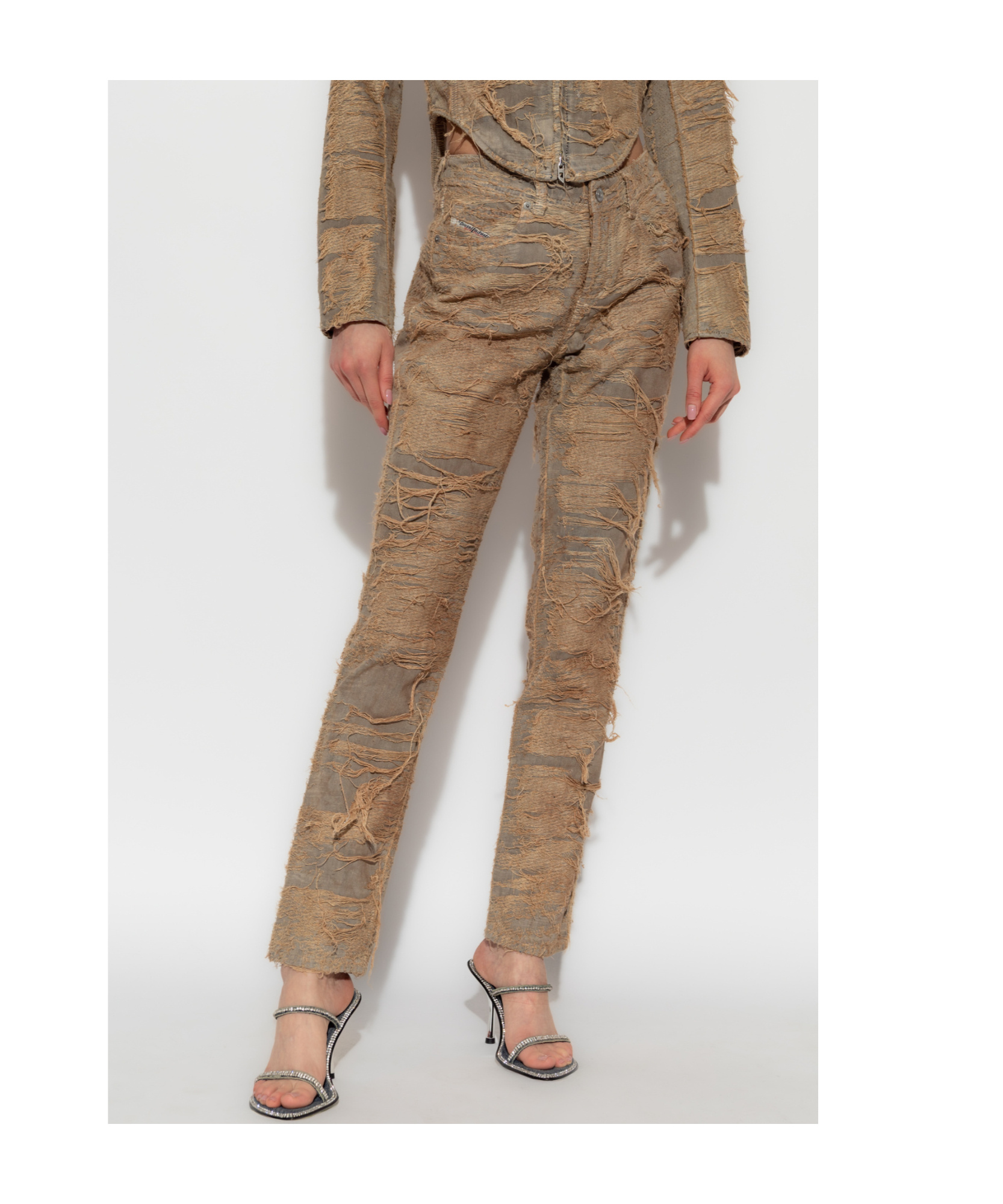 Diesel Belt-loop Jeans In Brown