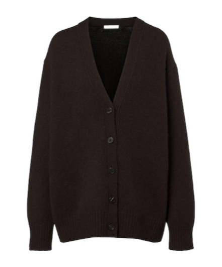 The Row Pranavi Cashmere Cardigan In Brown