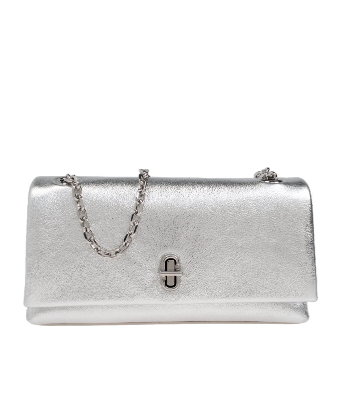 Marc Jacobs The Metallic Dual Chain Wallet In Gray
