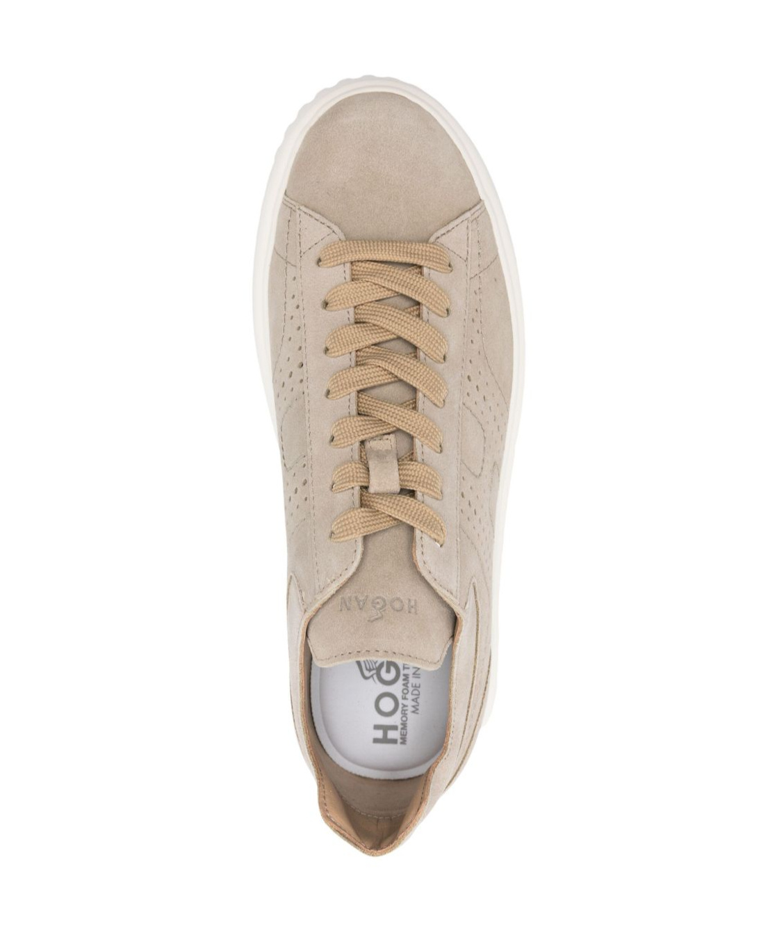 Hogan Round Head Low-cut Casual Shoes In Nude
