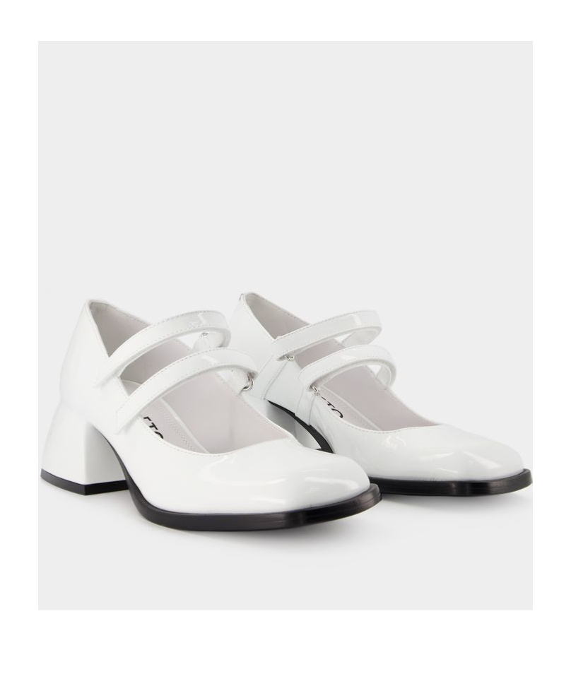 Shop Nodaleto Bacara Patent Mary-jane Shoes In White
