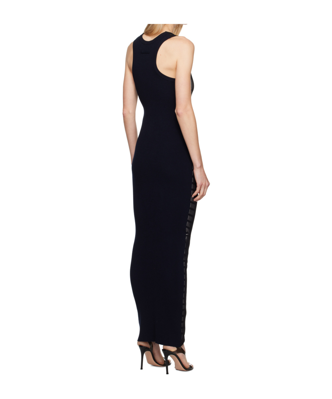 Jean Paul Gaultier Ribbed Mariner Double Layer Long Dress