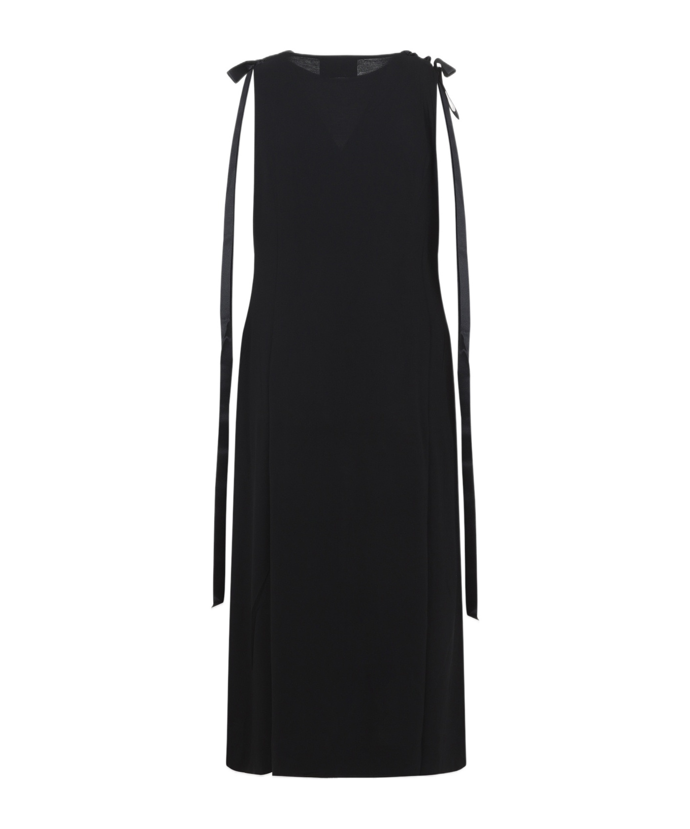 Simone Rocha Knee-length Dress With Bow Ribbon Detail In Black