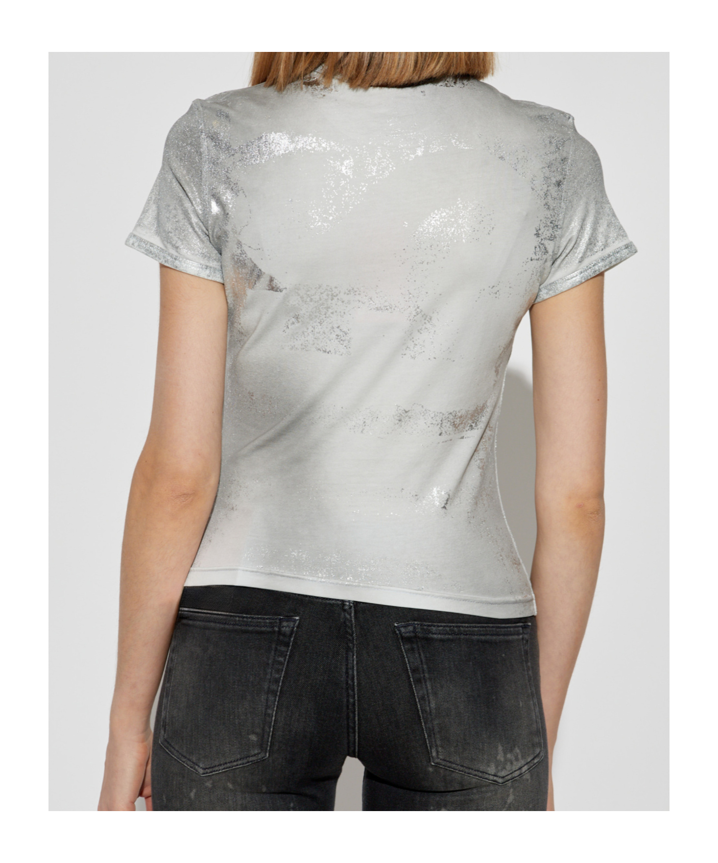 Diesel T-uncutie -long-q5 T-shirt In Gray