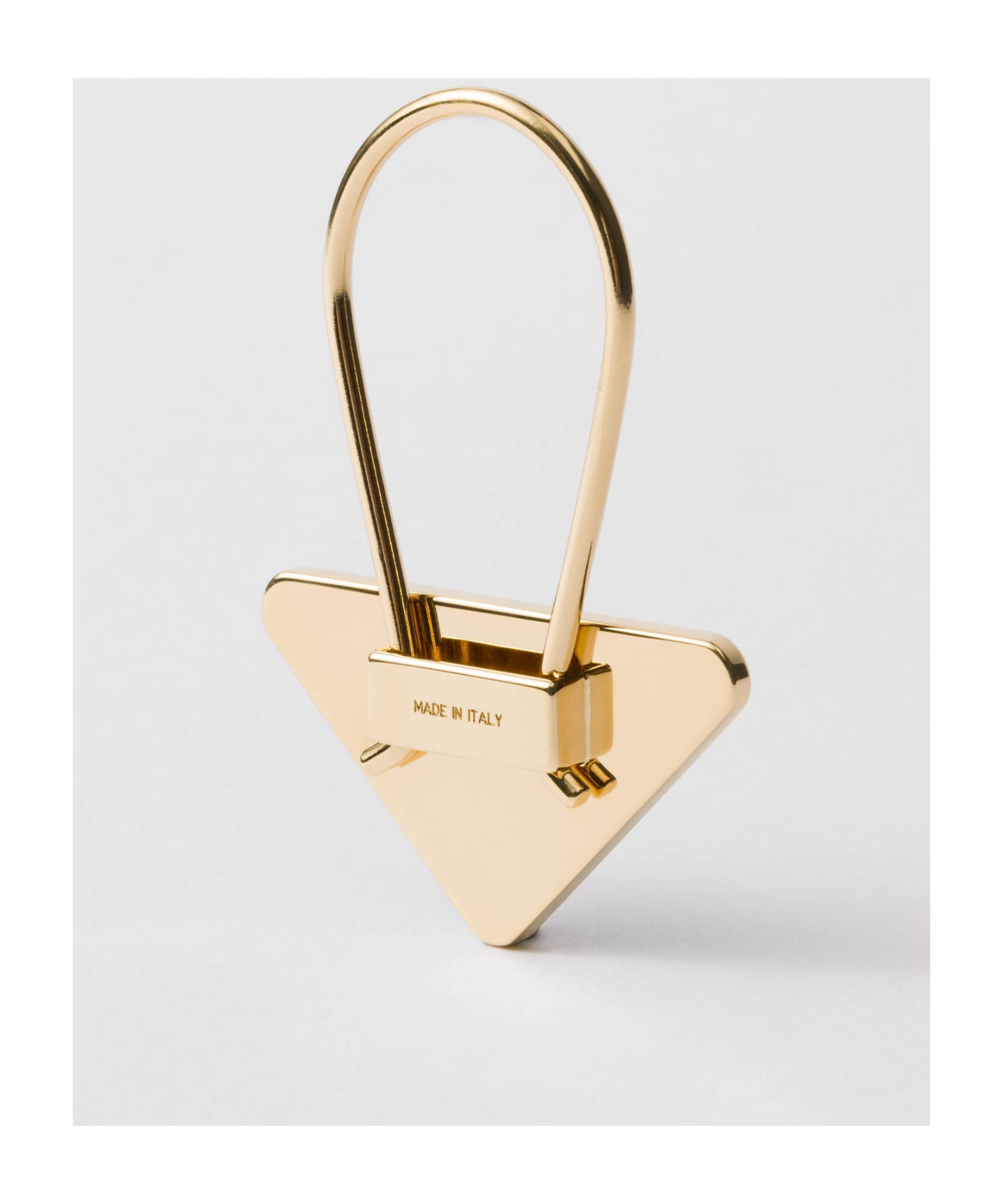 Prada Women's Steel Keyring In Black