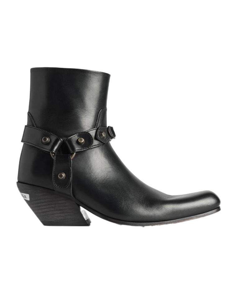 Balenciaga Women's Memphis Bootie With Harness In Black