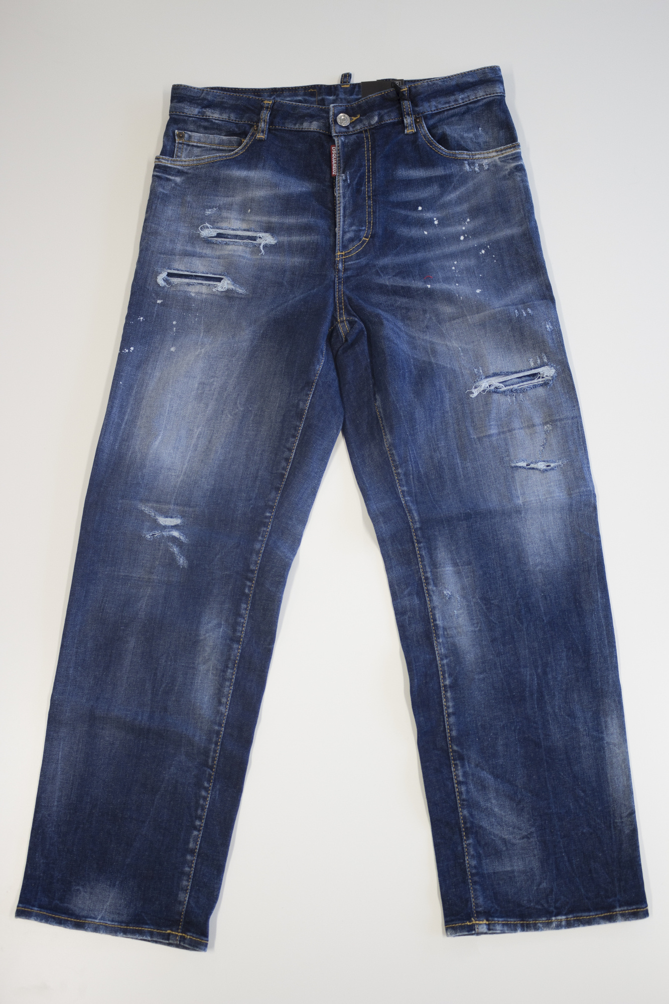 Dsquared2 Logo Jeans In Blue