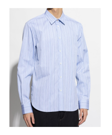 Paul Smith Slim-fit Pale Blue 'signature Stripe' Cotton Shirt In Blue