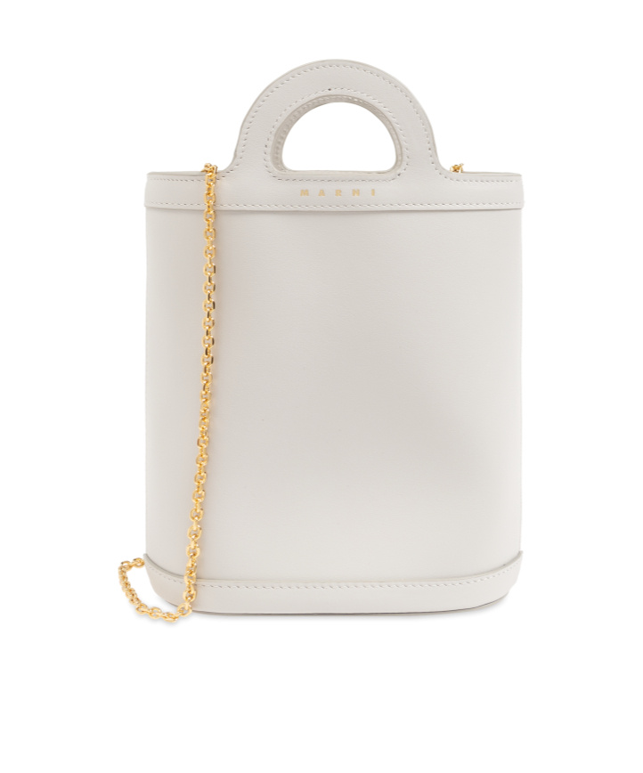 Marni Mini Tropicalia Bucket Bag In White