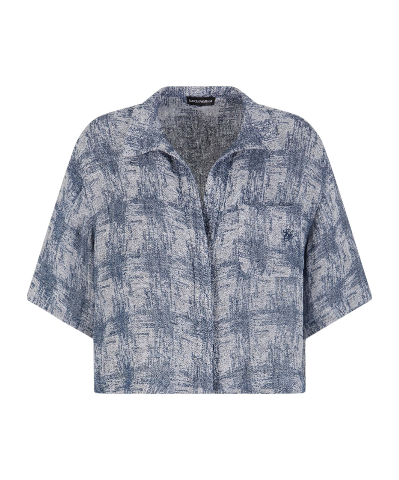 EMPORIO ARMANI PATTERNED-JACQUARD SHIRT