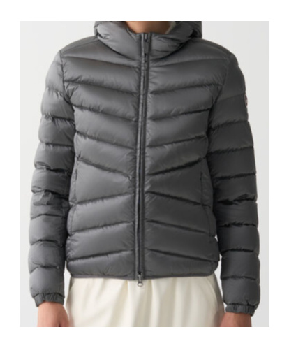 Colmar Originals Quilted Down Jacket With Hood In Gray