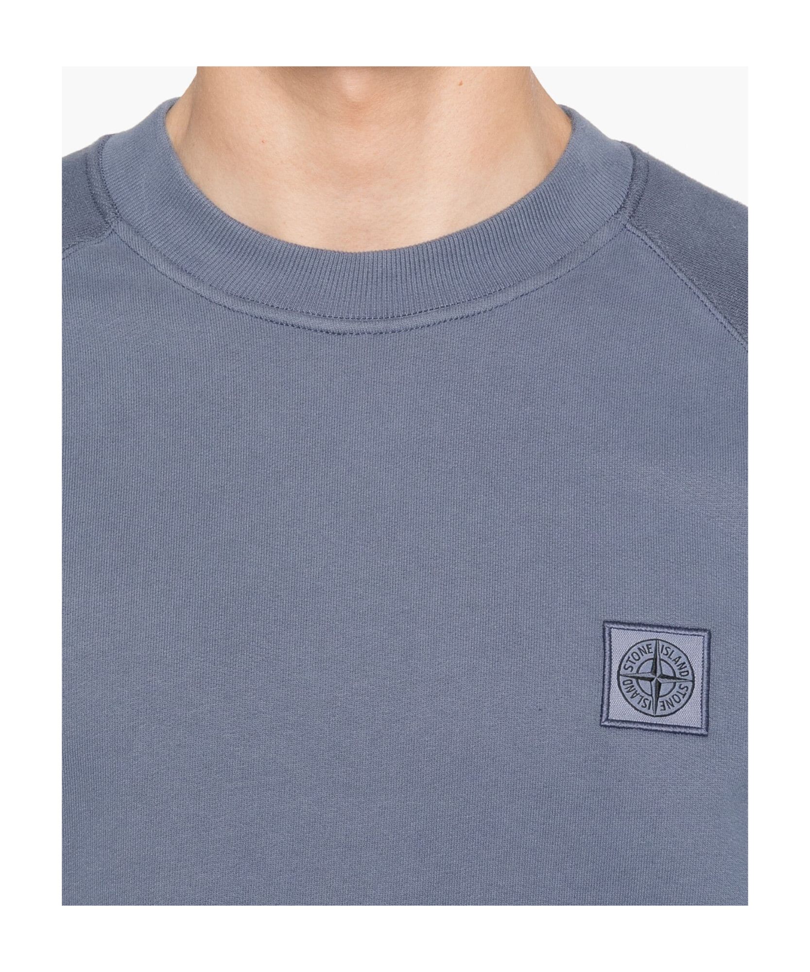 Stone Island Compass-badge Sweatshirt In Blue