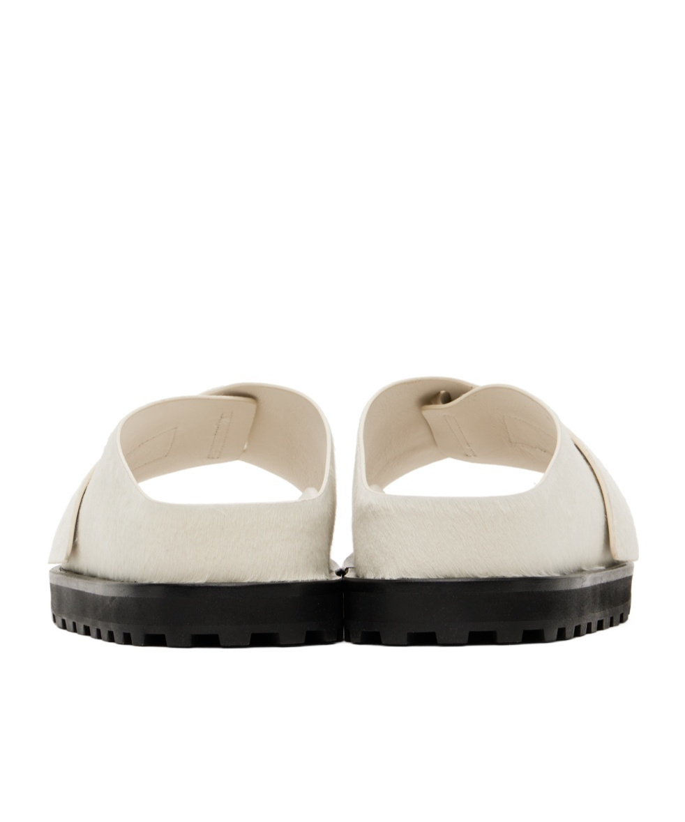 JIL SANDER PLATFORM SHEARLING SLIDES