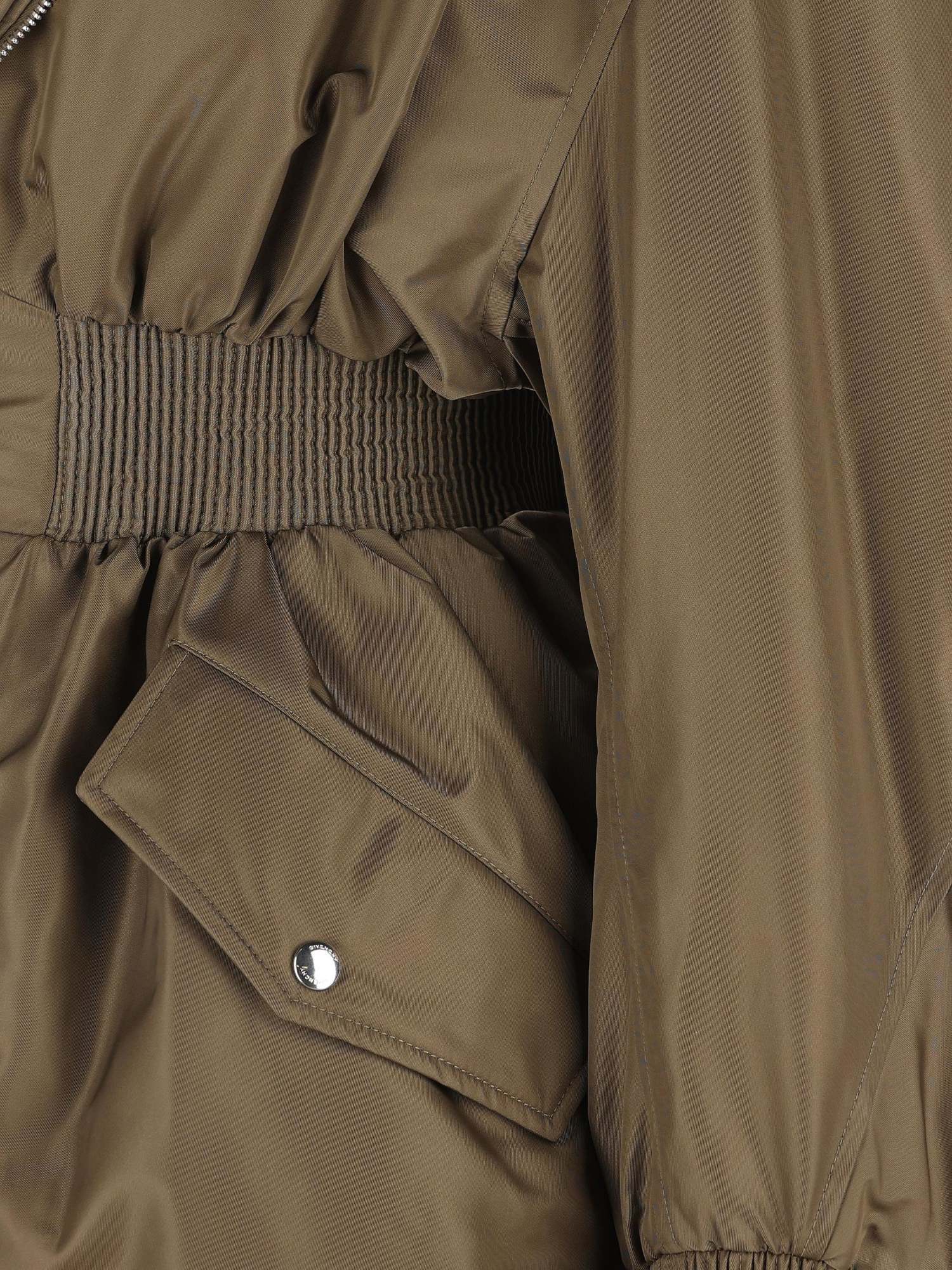 Givenchy Hourglass Bomber With Zipped Shawl Collar In Nylon In Brown