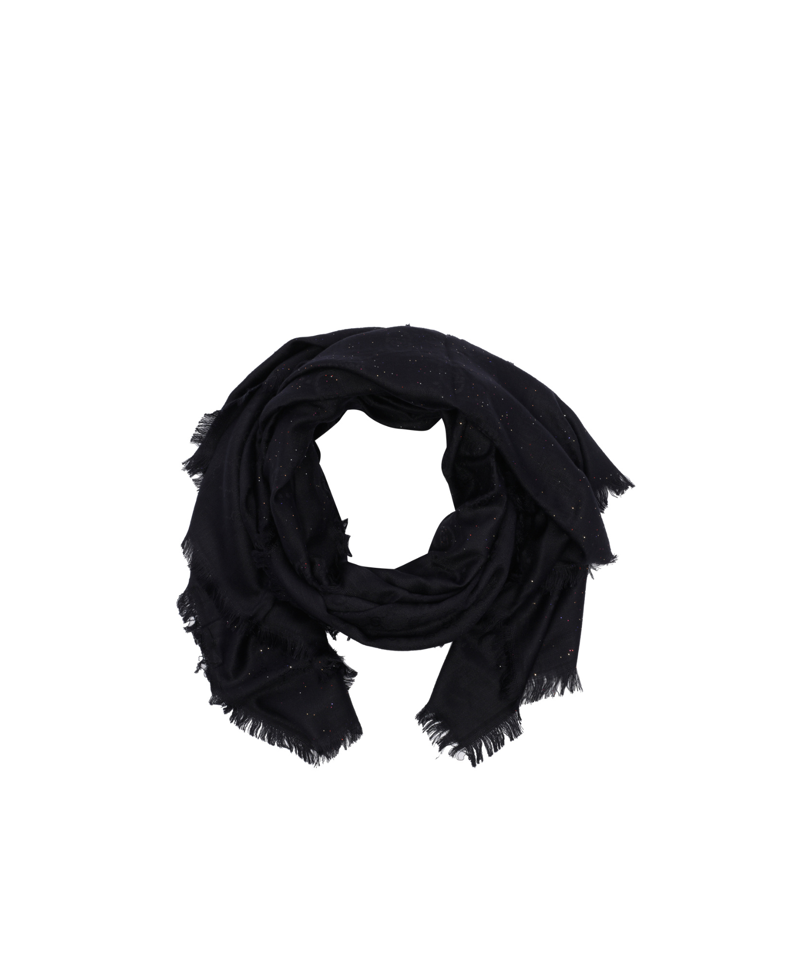 Liu •jo Letter Pattern Scarf In Black