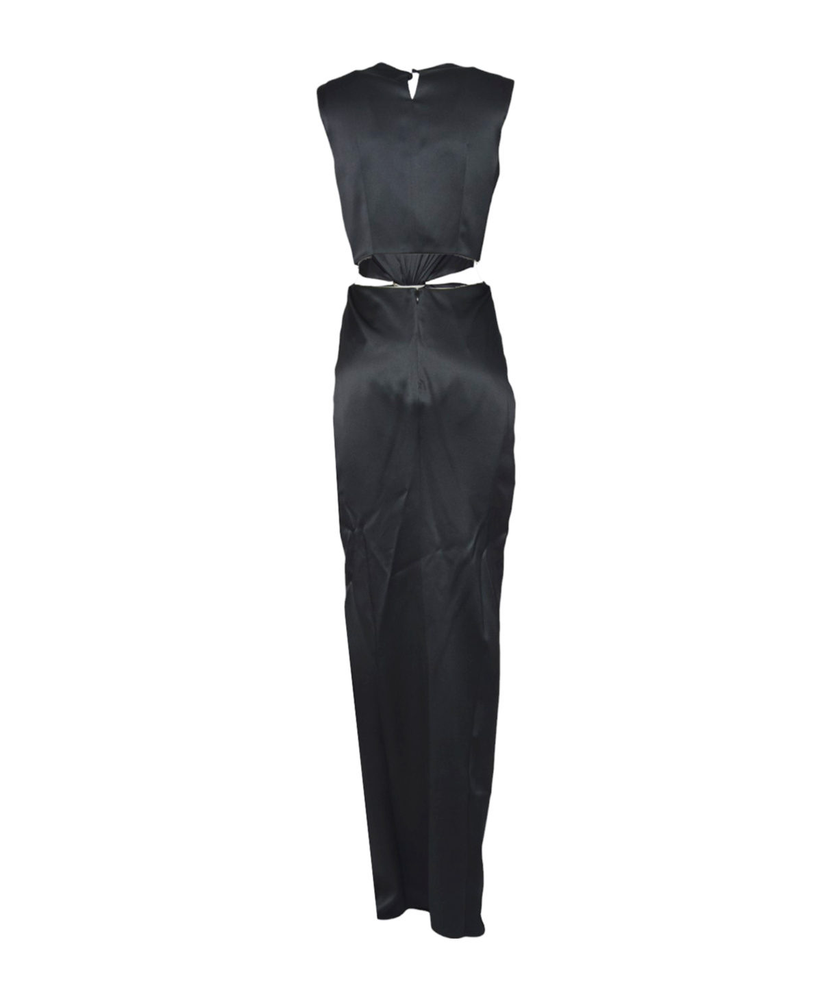 Max Mara Women Panaro Silk Satin Dress In Hourglass In Black