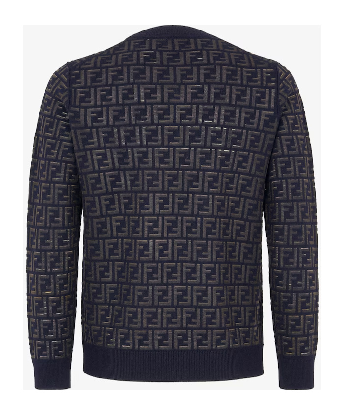 Fendi Ff Inlaid Sweater In Black
