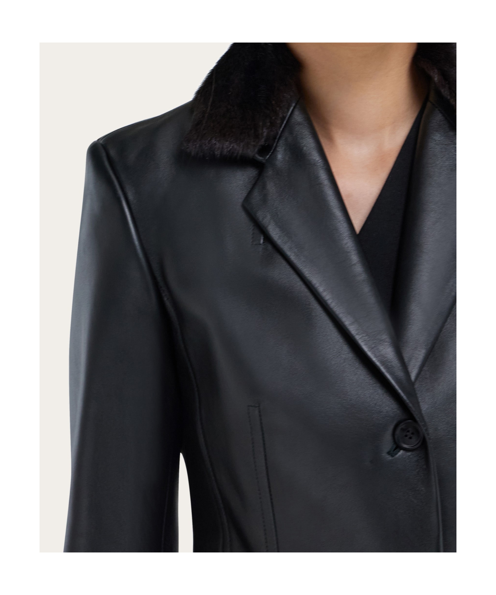 Ferragamo Nappa Blazer In Black