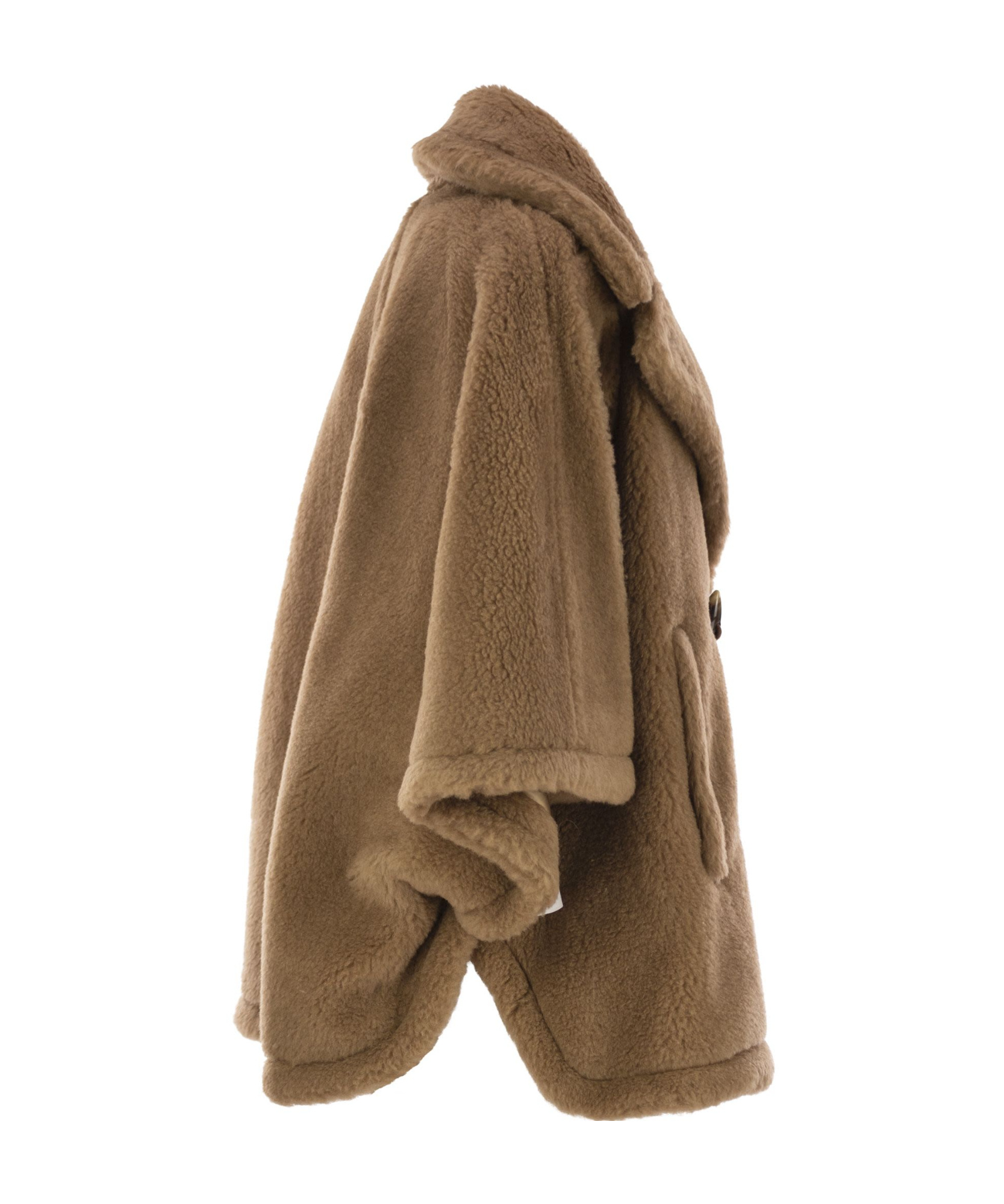 Max Mara V-neck Long-sleeved Coat In Green