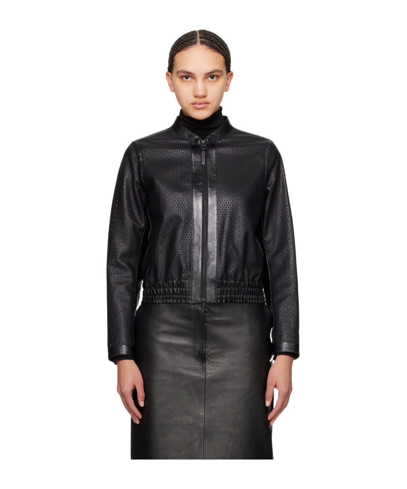 Mackage Noelia Zippered Leather Jacket In Black