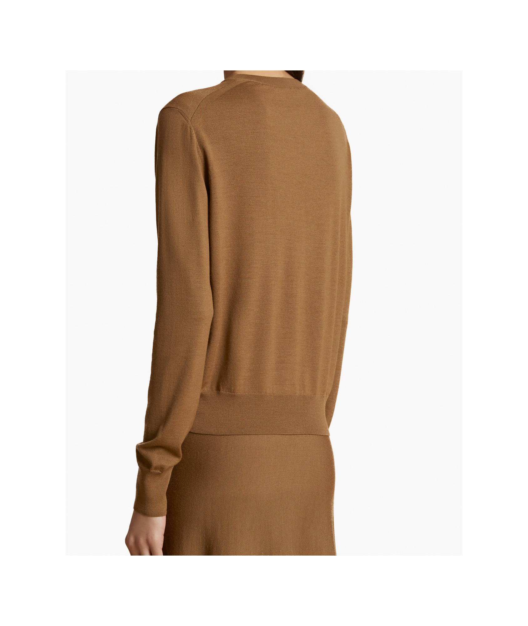 Khaite Long-sleeved Pullover In Brown