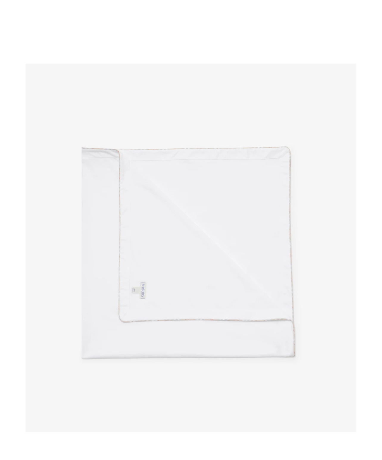 Burberry Check Pattern-trim Cotton Blanket In White
