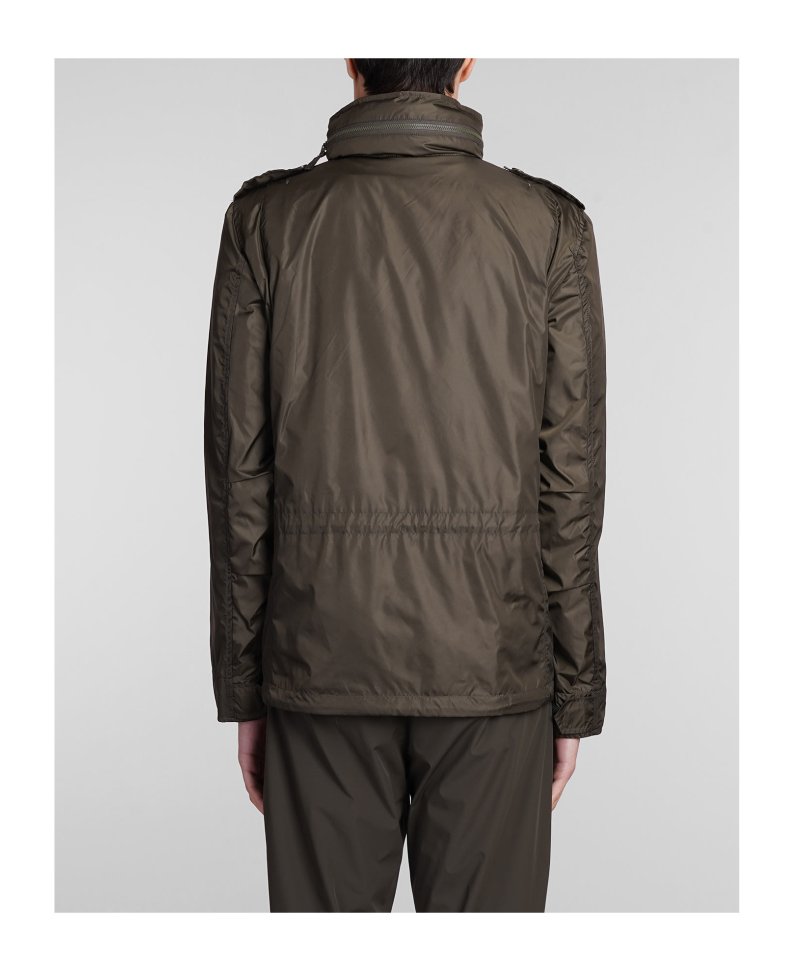 Aspesi Logo-patch Hooded Jacket In Black
