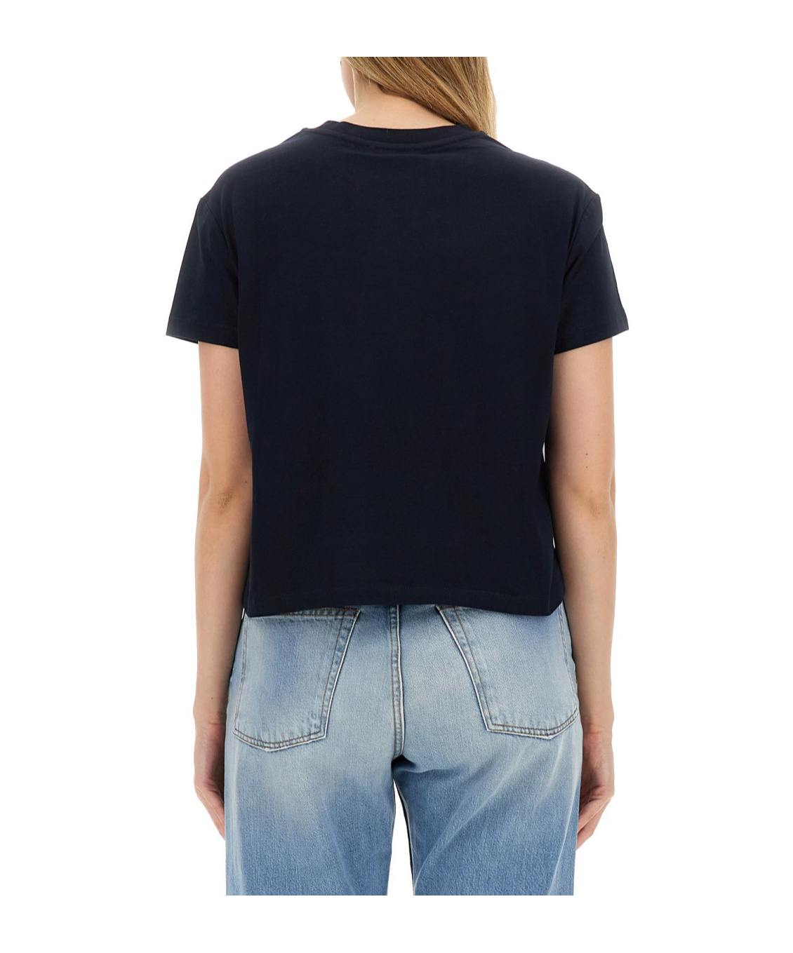 Apc Logo-embroidered Cotton T-shirt In Black