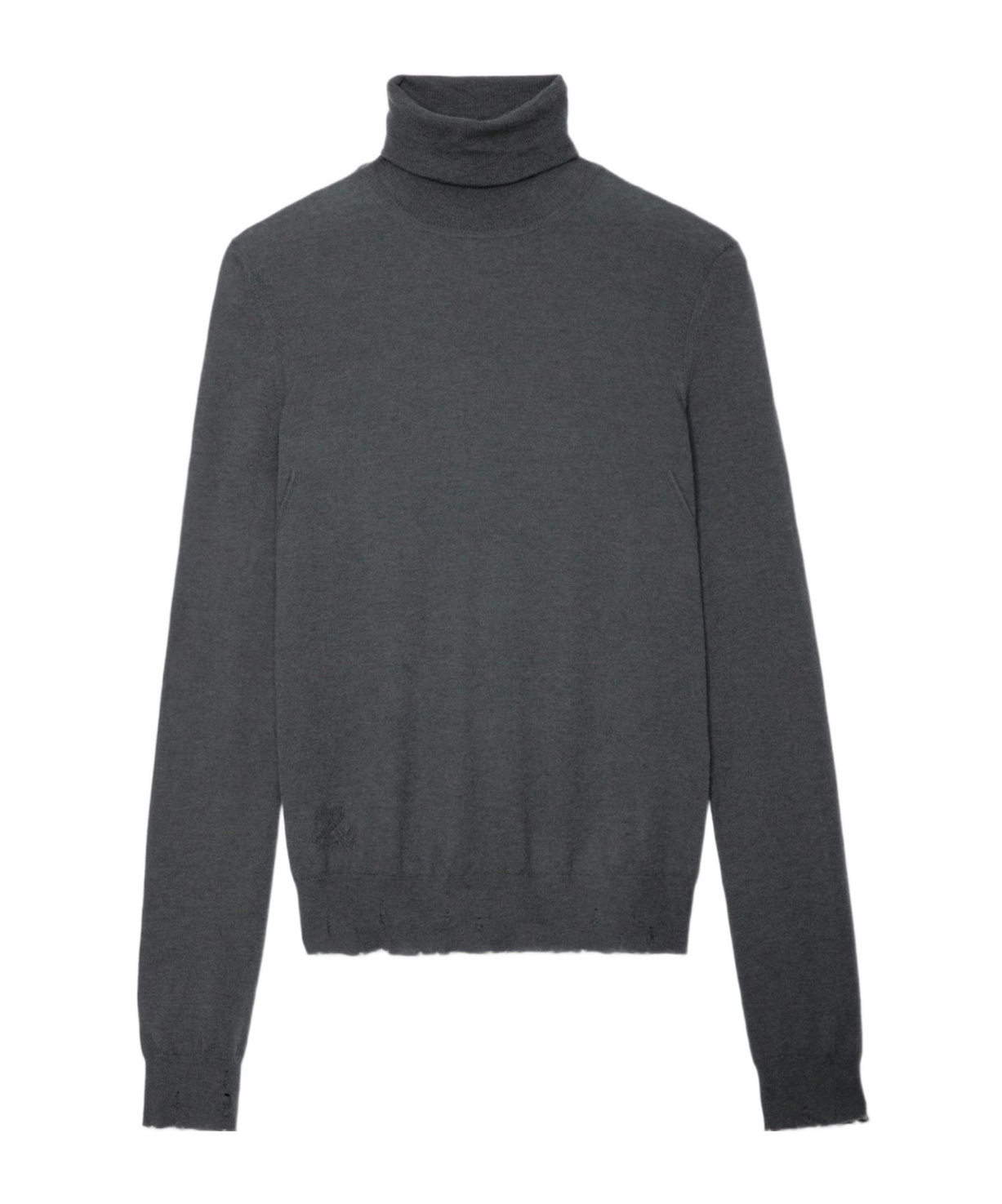 Zadig & Voltaire Bobby Distressed-effect Cashmere Jumper In Black